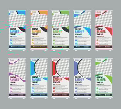 Corporate Business RollUp Banner Design or Stand Up Banner template vector