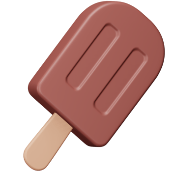 Chocolate ice cream stick 3d rendering isometric icon. png