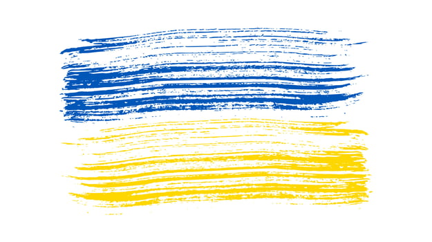 Ukrainian national flag in grunge style vector
