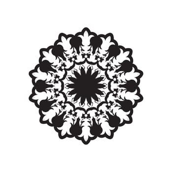 Simple Mandala Shape for Coloring. Mandala. Floral. Flower. Oriental. Book Page. Outline. vector
