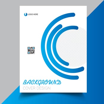 Brochure, poster, flyer, pamphlet, magazine, cover design with space for photo background, vector illustration template in A4 size Free Vector Free Vector