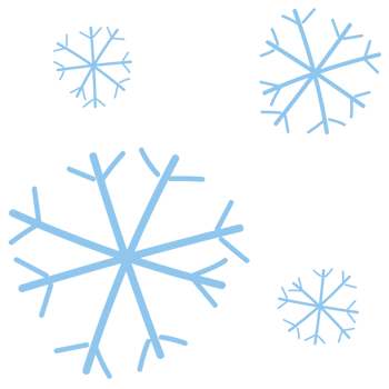 Cute snowflake winter illustration png