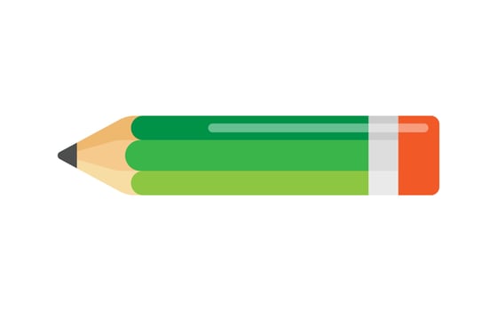 Pencil icon in flat style. Education equipment vector illustration on isolated background. Drawing tool sign business concept.