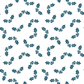 Mistletoe Seamless Christmas Pattern vector