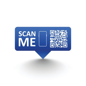 QR code scan icon in flat style. Barcode vector illustration on isolated background. Scanner reader sign business concept.