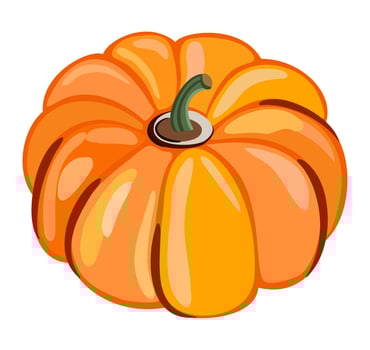 Vector isolated illustration of pumpkin.