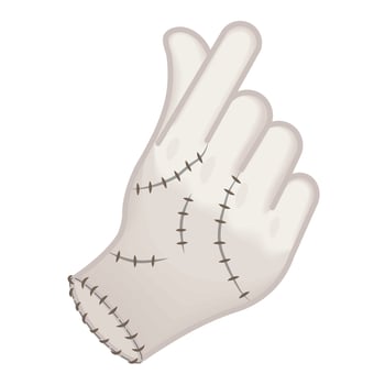 Snap fingers Large size of yellow emoji hand vector