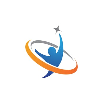Human character logo sign vector