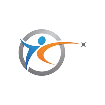 Human character logo sign vector