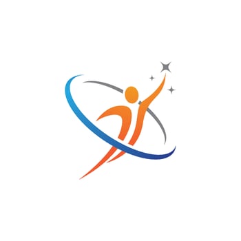 Human character logo sign vector