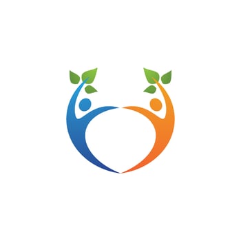 Human character logo sign vector