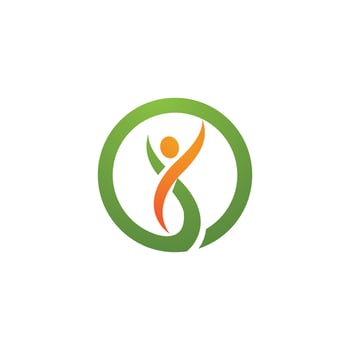 Human character logo sign vector
