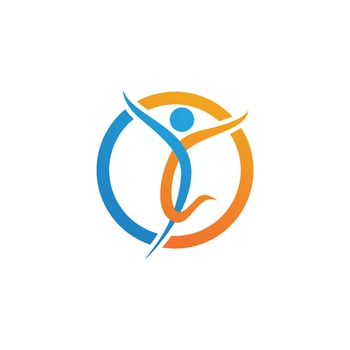 Human character logo sign vector