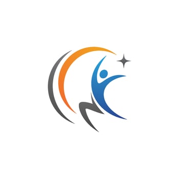 Human character logo sign vector