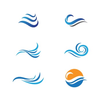 Water wave icon vector