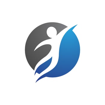 Human character logo sign vector