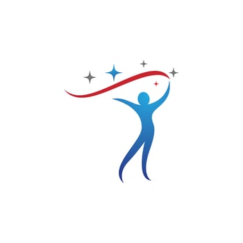 Human character logo sign vector