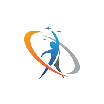 Human character logo sign vector