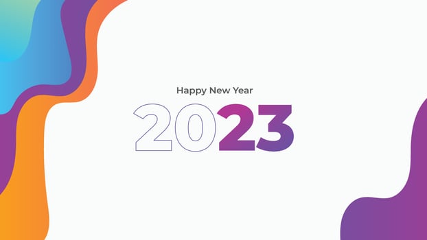 2023 new year celebration liquid background vector