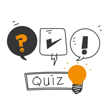 hand drawn doodle Quiz logo in comic style illustration vector