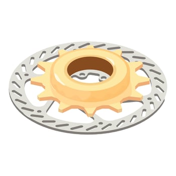 Part bike icon, isometric style vector