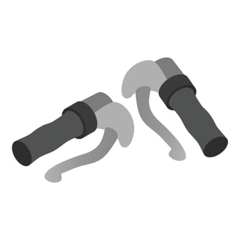 Bicycle brake icon, isometric style vector