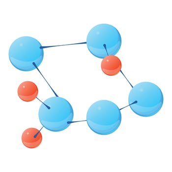 Chemical bond icon, isometric style vector