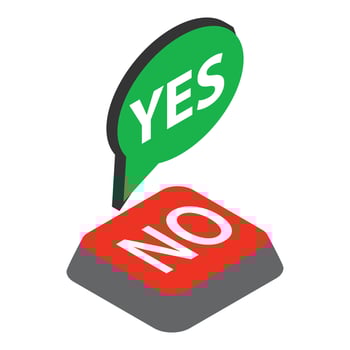 Choice sign icon, isometric style vector