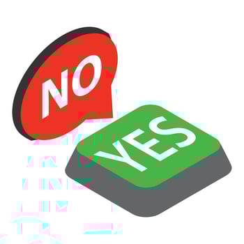 Choice answer icon, isometric style vector
