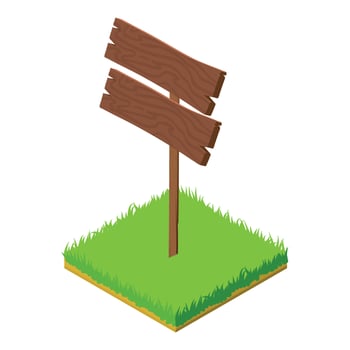 Singboard icon, isometric style vector
