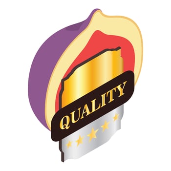 Fig icon isometric vector. Fresh purple sweet ripe fig vector