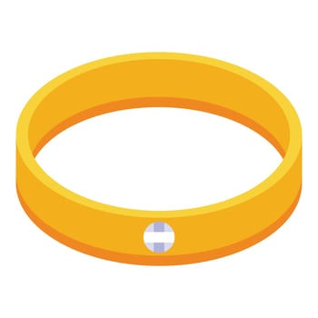 Home training bracelet icon, isometric style vector