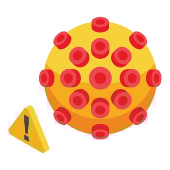 Virus antibiotic resistance icon, isometric style vector