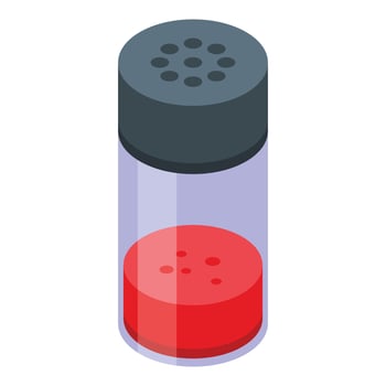 Dried red paprika icon, isometric style vector