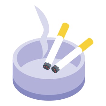 Smoking cigarettes icon isometric vector. Stop cigarette vector