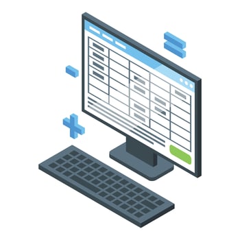 Online business finance icon isometric vector. Web plan vector