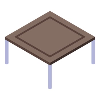 Dog training stand icon, isometric style vector