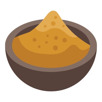 Condiment bowl icon, isometric style vector