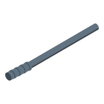 Policeman baton icon, isometric style vector