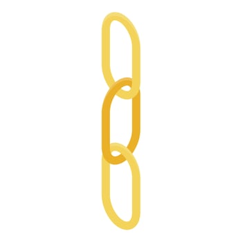 Affiliate marketing chain icon, isometric style vector