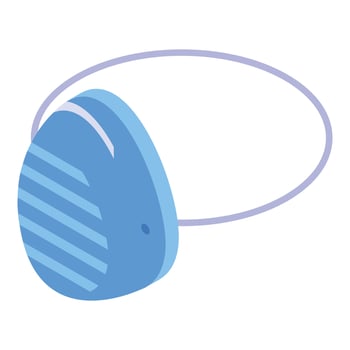 Nurse medical mask icon, isometric style vector