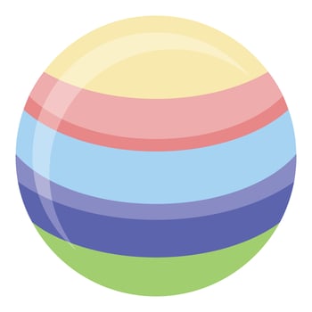 Kid ball toy icon, isometric style vector