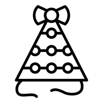 Party hat icon, outline style vector
