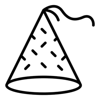 Celebration party hat icon, outline style vector