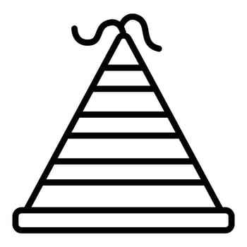 Gift party hat icon, outline style vector