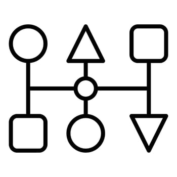 Complex scheme icon outline vector. System data vector