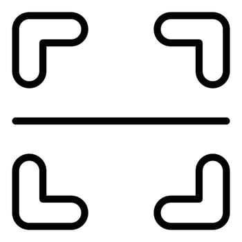 Square barcode icon outline vector. Scan qrcode vector