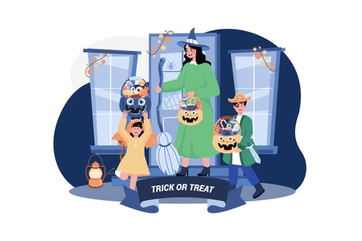 Halloween Illustration concept. Flat illustration isolated on white background vector