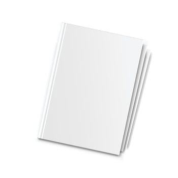 Book mockup icon in flat style. Cover template vector illustration on white isolated background. Blank notebook sign business concept.