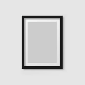 Realistic picture frame icon in flat style. Photo vector illustration on white isolated background. Picture frame mockup sign business concept.
